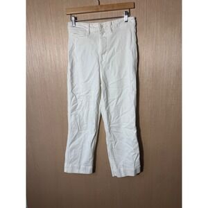 Quince Womens Size 27 White High Rise Crop Pants Casual Denim Jeans